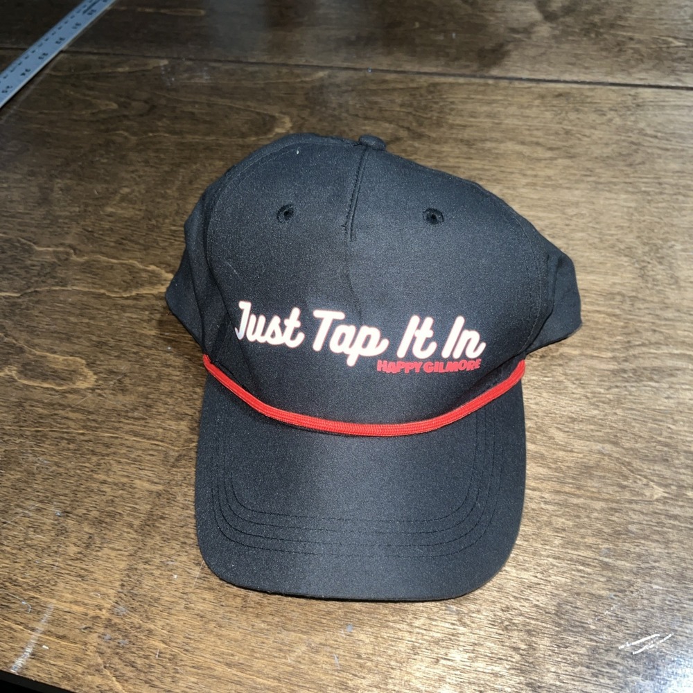 Happy Gilmore JUST TAP IT IN‎ Snapback Black Performance Golf Hat